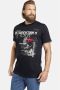Jan Vanderstorm oversized fit T-shirt Plus Size Solve met printopdruk donkerblauw - Thumbnail 1