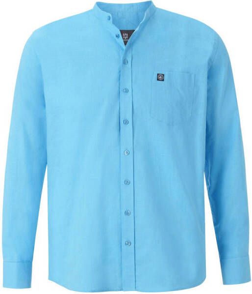 Jan Vanderstorm oversized overhemd KALLU Plus Size lichtblauw