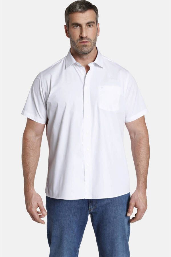 Jan Vanderstorm loose fit overhemd MEINO Plus Size wit