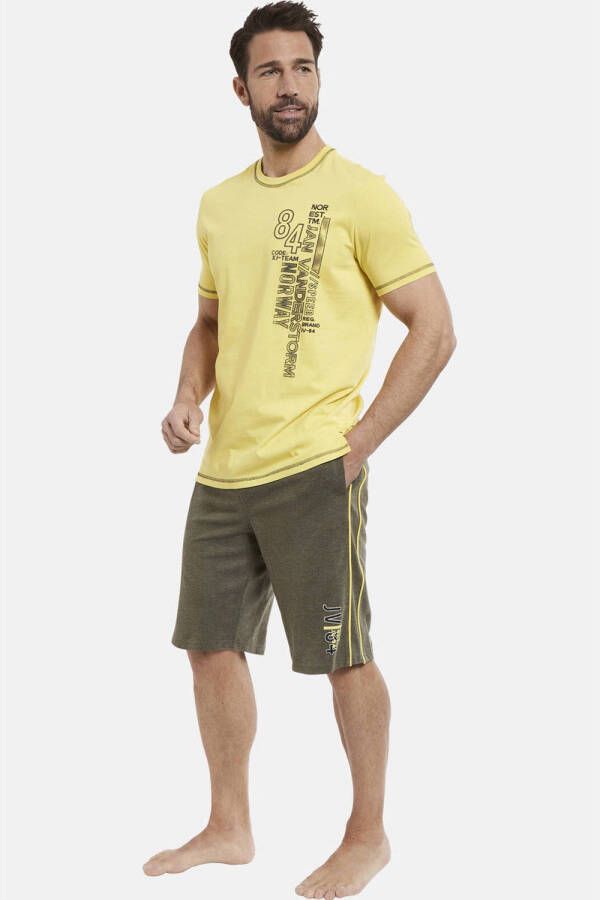 Jan Vanderstorm oversized T-shirt BARRIT Plus Size geel