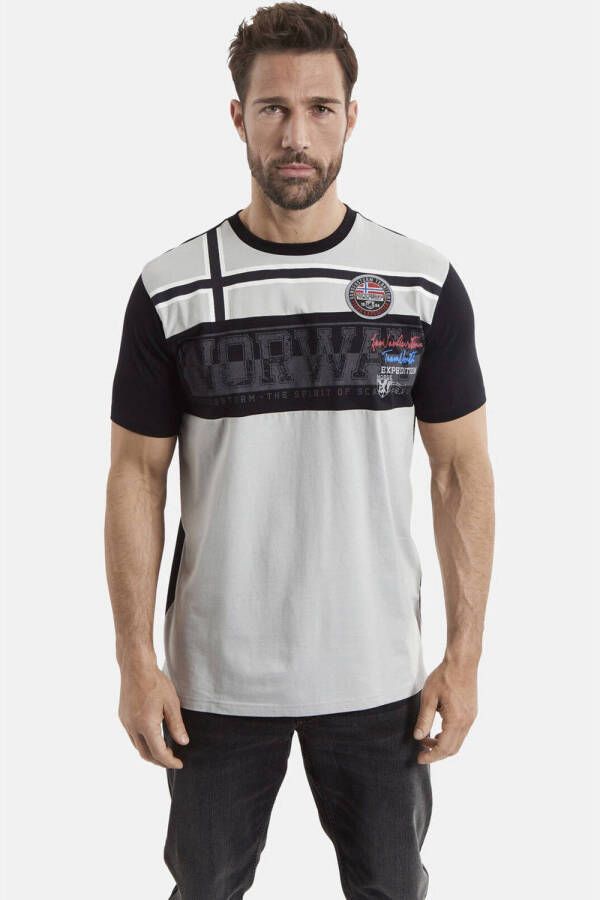 Jan Vanderstorm oversized T-shirt RUNEAS Plus Size grijs
