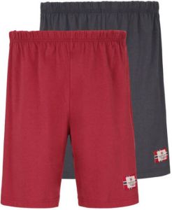 Jan Vanderstorm pyjamashort (set van 2) rood donkerblauw