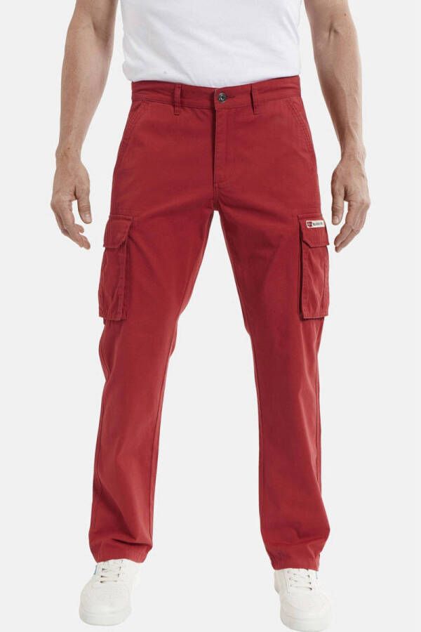 Jan Vanderstorm regular fit broek STEEN Plus Size rood