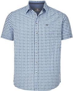 Jan Vanderstorm regular fit overhemd KELDAN Plus Size met all over print lichtblauw