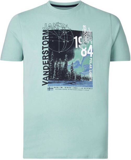 Jan Vanderstorm regular fit T-shirt FLYKS Plus Size turquoise