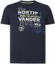 Jan Vanderstorm regular fit T-shirt FRIMANN Plus Size met printopdruk donkerblauw - Thumbnail 1