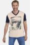 Jan Vanderstorm regular fit T-shirt KISPING Plus Size met printopdruk wit - Thumbnail 1