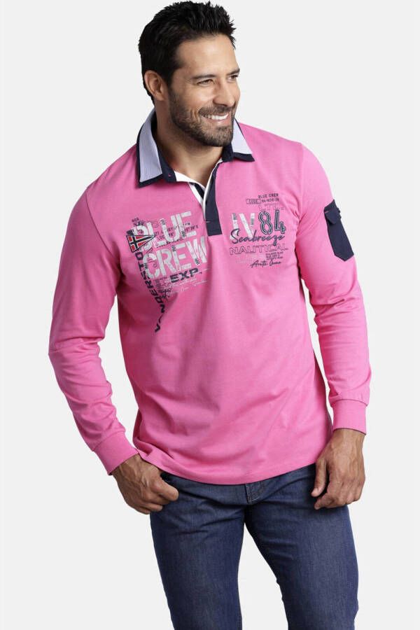 Jan Vanderstorm sweater INGOBERT Plus Size met printopdruk roze