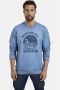 Jan Vanderstorm sweater NANDRAD Plus Size met printopdruk blauw - Thumbnail 1
