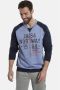 Jan Vanderstorm sweater OWEN Plus Size met printopdruk blauw - Thumbnail 1