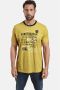 Jan Vanderstorm T-shirt EELI Plus Size met printopdruk geel - Thumbnail 1