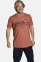 Jan Vanderstorm T-shirt HELGO Plus Size met tekst oranje - Thumbnail 1