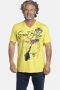 Jan Vanderstorm T-shirt OLOV Plus Size met printopdruk geel - Thumbnail 1