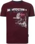 Jan Vanderstorm T-shirt SÖLVE Plus Size met printopdruk donkerrood - Thumbnail 1