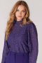 JANSEN AMSTERDAM Dames Blouses Lc199 Blouse Lace Long Sleeves Paars - Thumbnail 1