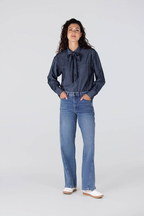 Jansen Amsterdam Overhemd ESS 737 Necktie Dark Blue