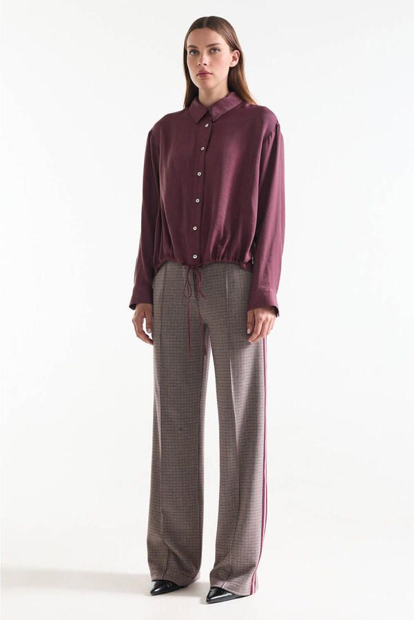 Jansen Amsterdam Blouse Inez Blouse LWS709 Wine - Foto 3