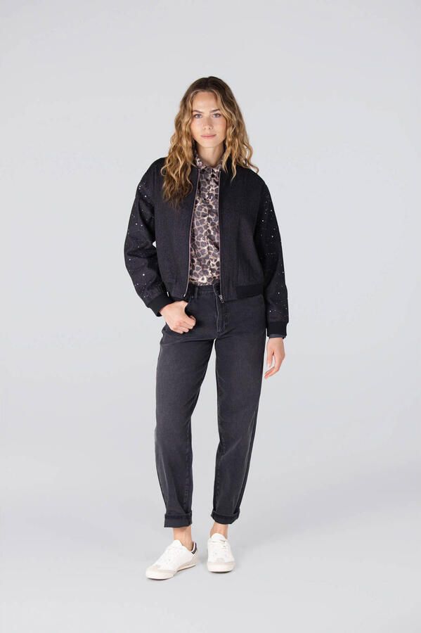 JANSEN AMSTERDAM Dames Blouses Kessa Blouse Wa 738 Necktie Bruin - Foto 5