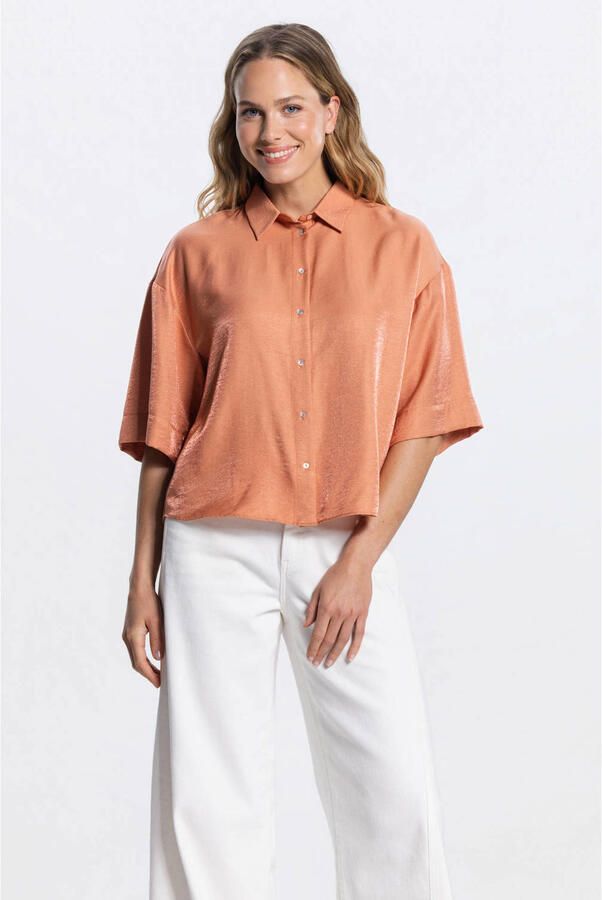 JANSEN Amsterdam blouse oranje - Foto 3