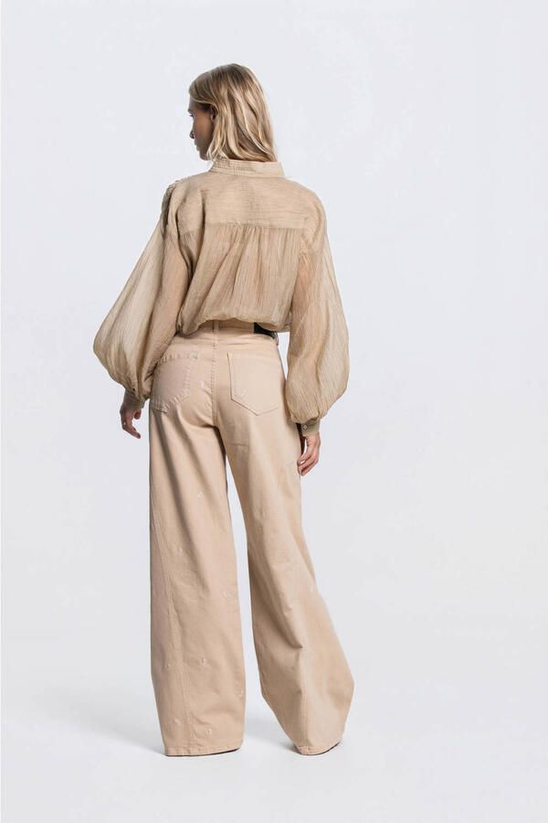 JANSEN Amsterdam blouse zand - Foto 3