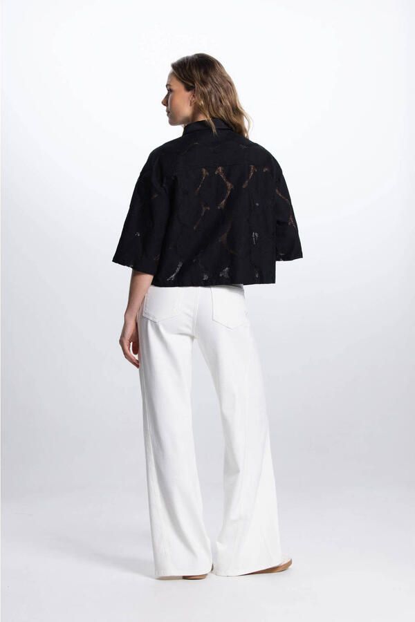 JANSEN Amsterdam blouse zwart - Foto 2