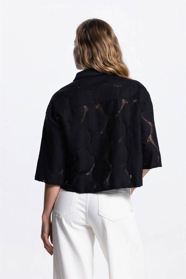 JANSEN Amsterdam blouse zwart - Foto 3