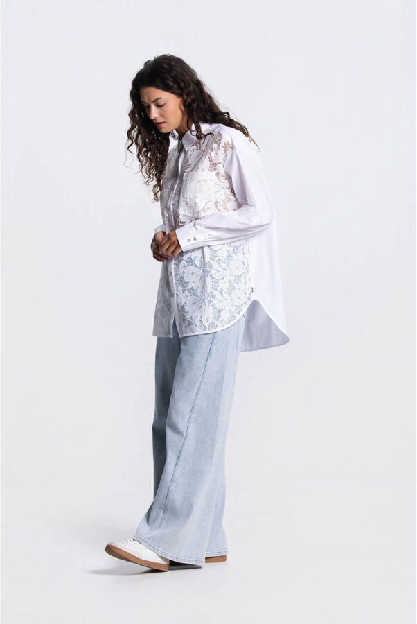 JANSEN Amsterdam gebloemde blouse ecru - Foto 2