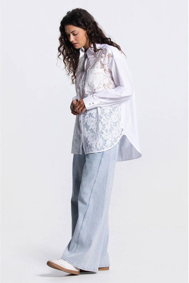 JANSEN Amsterdam gebloemde blouse ecru - Foto 2