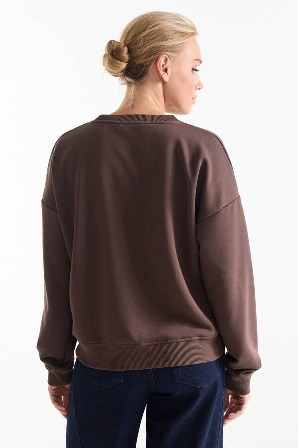 JANSEN Amsterdam gebloemde sweater bruin - Foto 3
