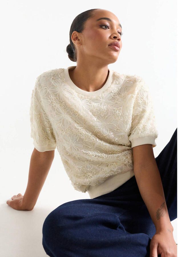 Jansen Amsterdam Sweater Blanche top cream - Foto 2