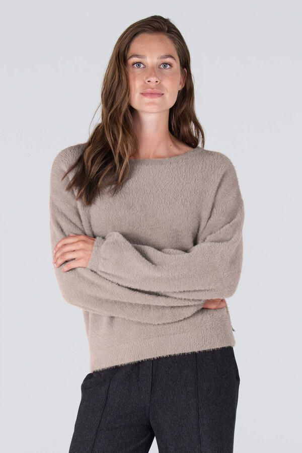 JANSEN AMSTERDAM Dames Truien & Vesten Caily Trui P 150 Round Neckline Beige - Foto 6