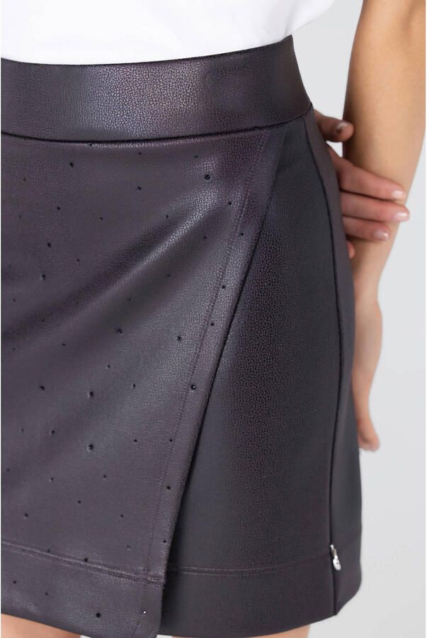 JANSEN AMSTERDAM Dames Rokken Cara Rok Cs 769 Short Overlap Rhinestones Zwart - Foto 6