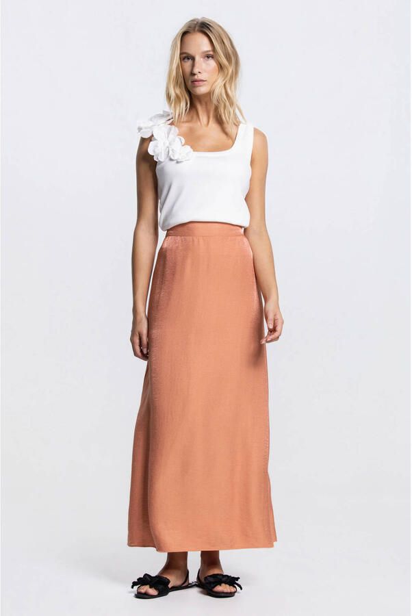 JANSEN Amsterdam maxi rok oranje - Foto 2