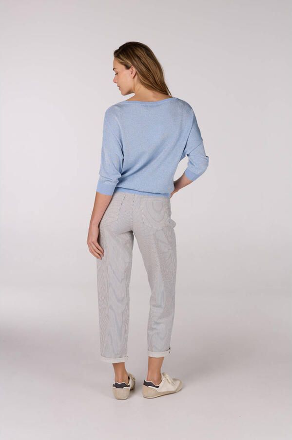 JANSEN AMSTERDAM Dames Tops & T-shirts Ilona Trui Lk 194 Long Sleeve Lichtblauw - Foto 6