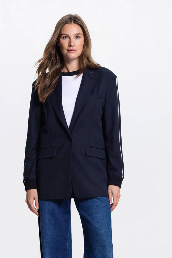 JANSEN Amsterdam regular blazer donkerblauw