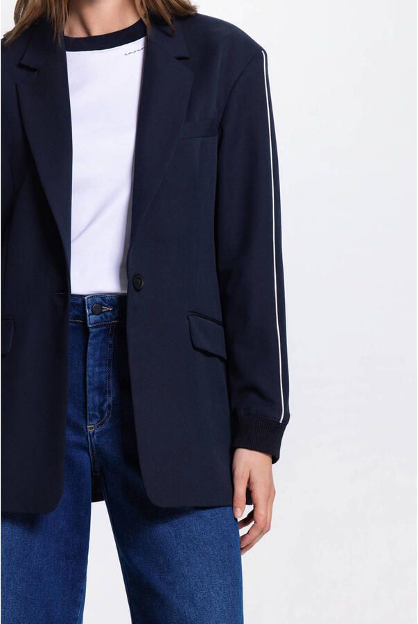 JANSEN Amsterdam regular blazer donkerblauw - Foto 2