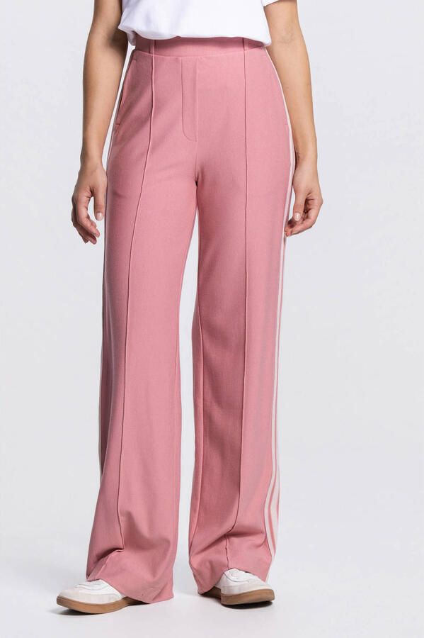 Jansen Amsterdam Wijde broeken Aleidas HV415 Wide Leg Blush
