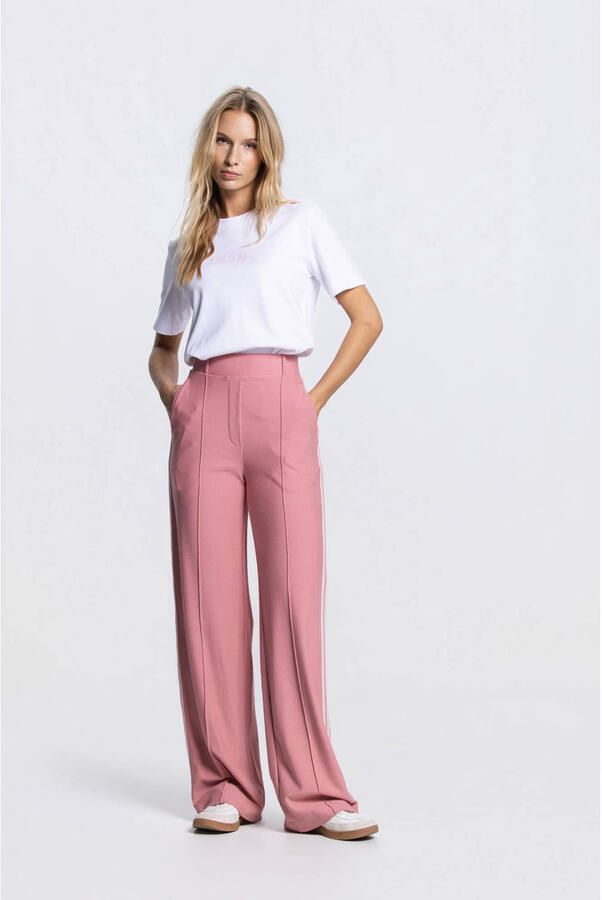 Jansen Amsterdam Wijde broeken Aleidas HV415 Wide Leg Blush - Foto 2