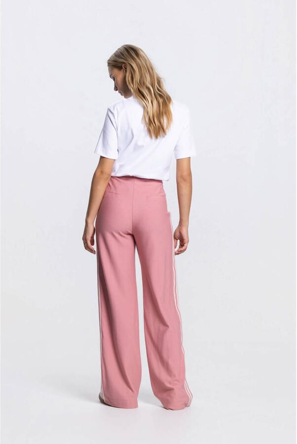 Jansen Amsterdam Wijde broeken Aleidas HV415 Wide Leg Blush - Foto 3