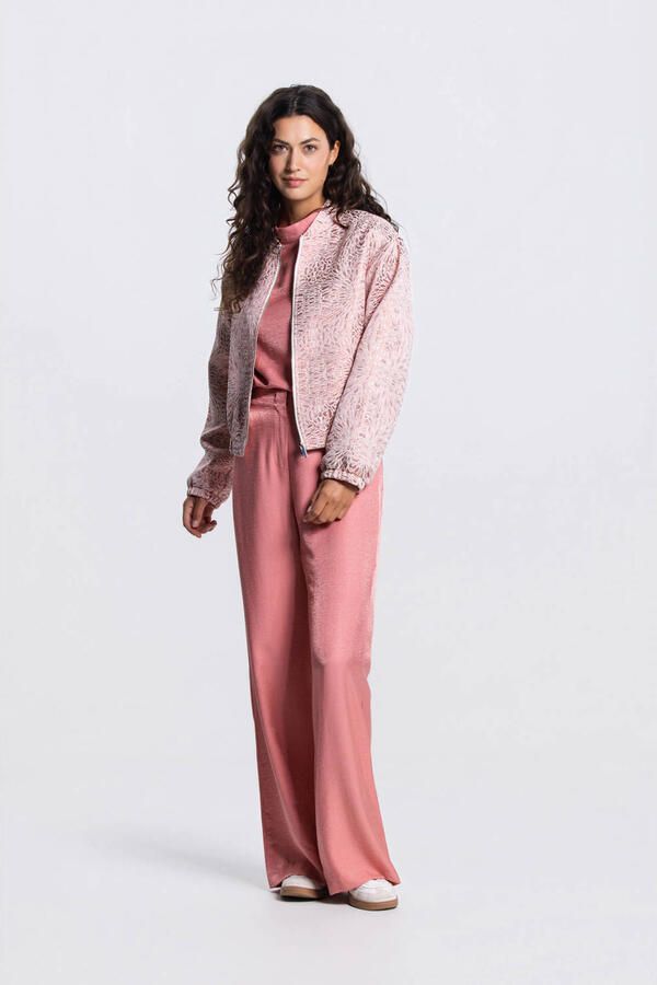 JANSEN AMSTERDAM Dames Broeken Orelie Broek Ws 420 Long Wide Without Wasitband Elastic At Back Roze - Foto 7