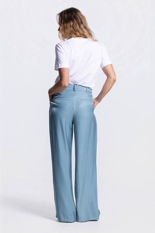 JANSEN AMSTERDAM Dames Broeken Dara Broek Ws 420 Long Wide Mint - Foto 7