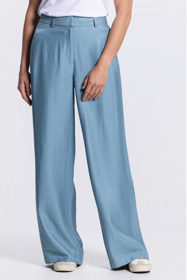 JANSEN AMSTERDAM Dames Broeken Dara Broek Ws 420 Long Wide Mint - Foto 7