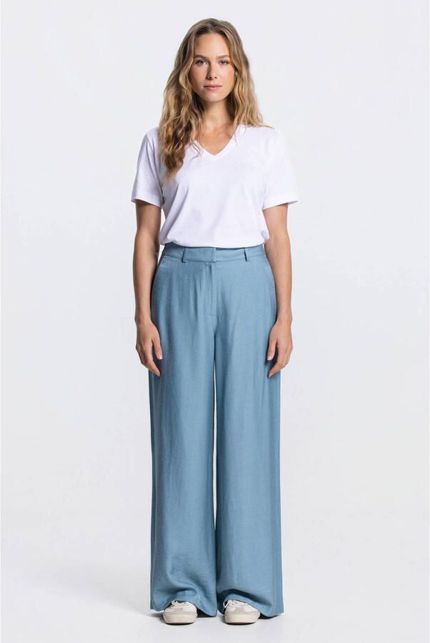 JANSEN AMSTERDAM Dames Broeken Dara Broek Ws 420 Long Wide Mint - Foto 8