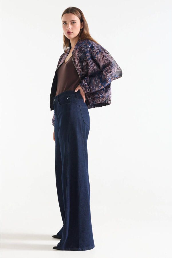 JANSEN Amsterdam wide leg jeans donkerblauw - Foto 3