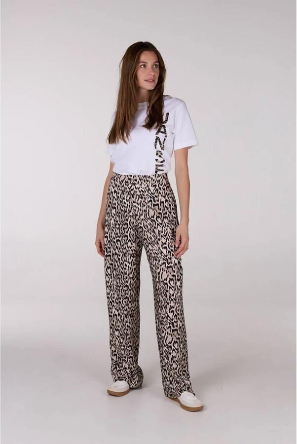 JANSEN AMSTERDAM Dames Broeken Romana Broek Wa 429 Wide Long Wit - Foto 5