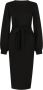 JANSEN AMSTERDAM Dames Jurken Hv595 Dress Straight With Belt Zwart - Thumbnail 2