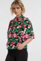 JDY blouse MILA met all over print zwart groen roze - Thumbnail 1
