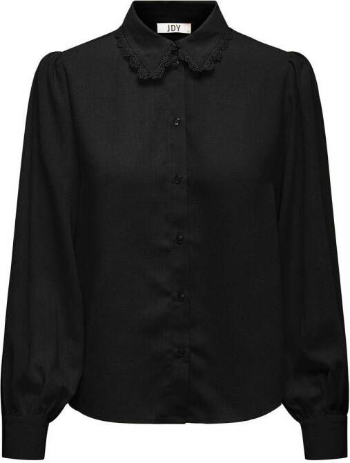 JDY blouse QUEEN met kant zwart