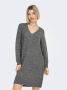JDY Gebreide jurk ELANORA L S V-NECK DRESS KNT NOOS - Thumbnail 1