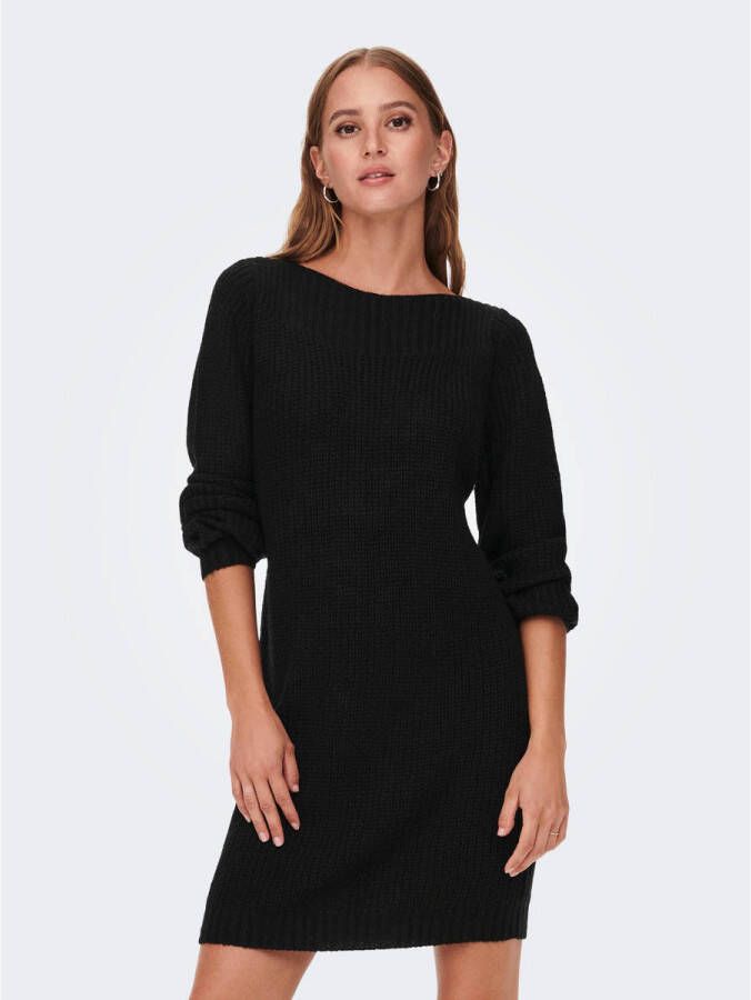 JDY Mini-jurk WHITNEY MEGAN L S BOAT DRESS KNT NOOS